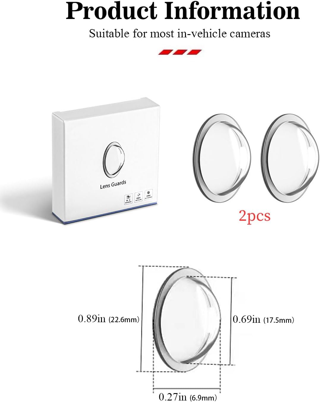 Universal Car Camera Lens Protector(2 Pcs)