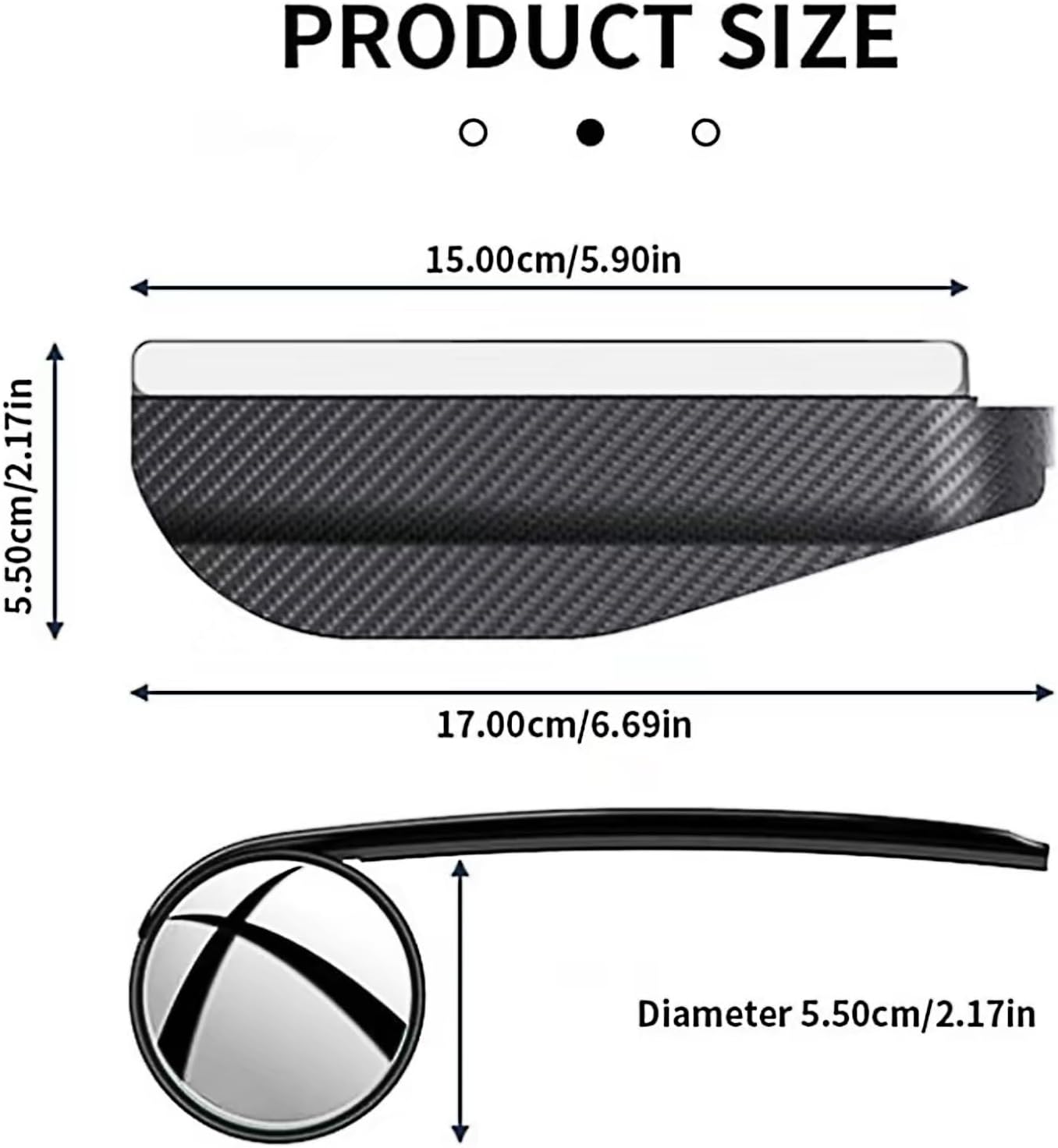 2 in 1 Blind Spot Mirrors