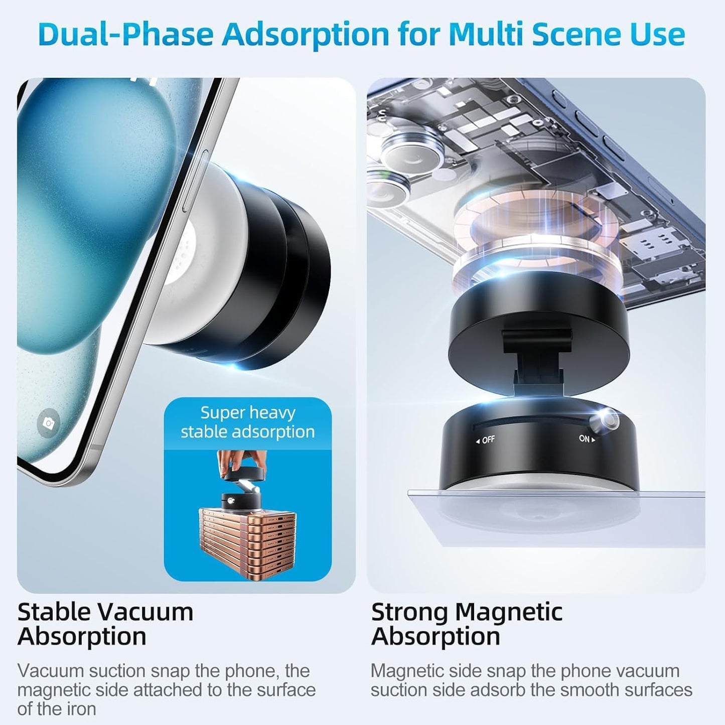 Vacuum Suction Magnetic Phone Holder
