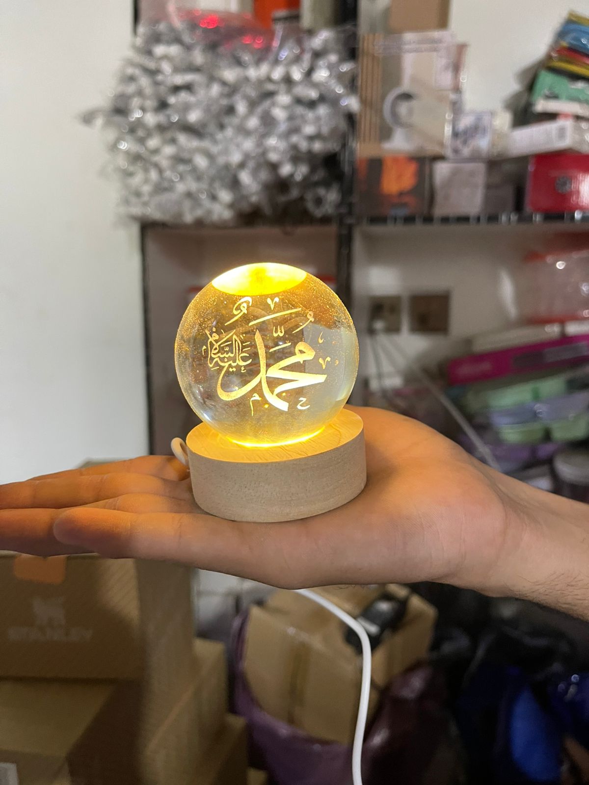 3D Islamic Crystal Ball USB Lamp
