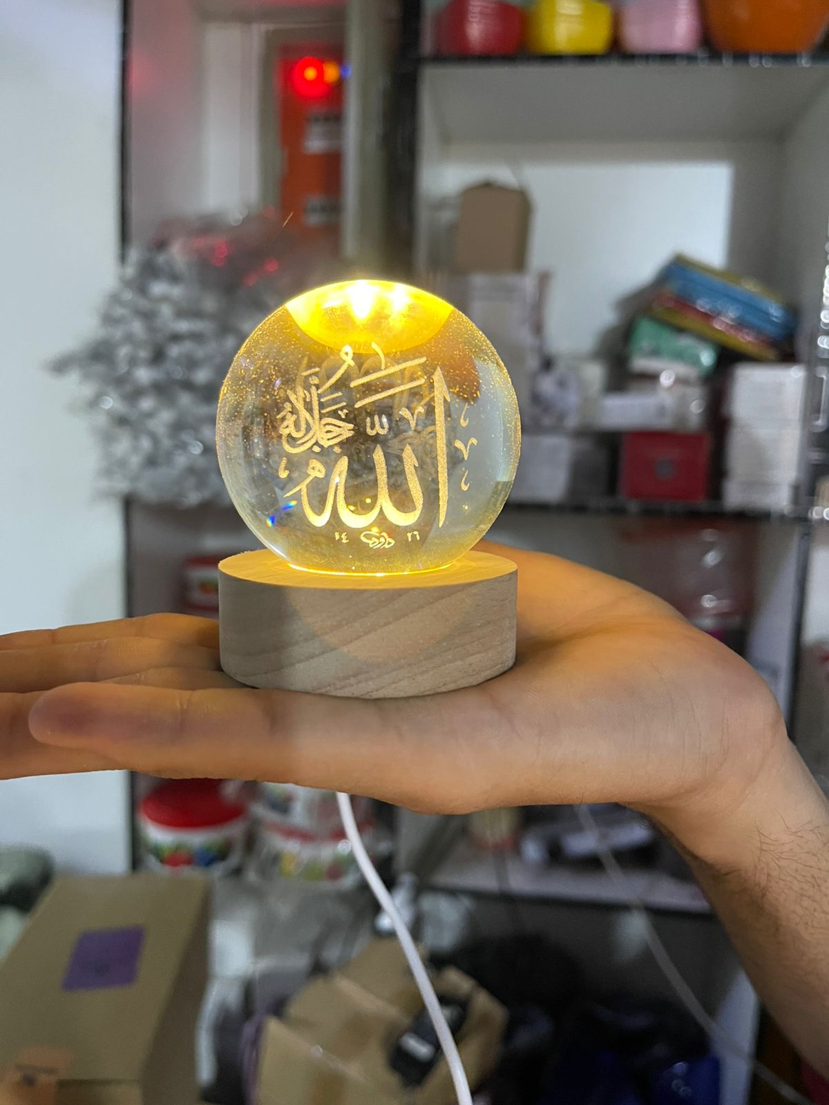 3D Islamic Crystal Ball USB Lamp